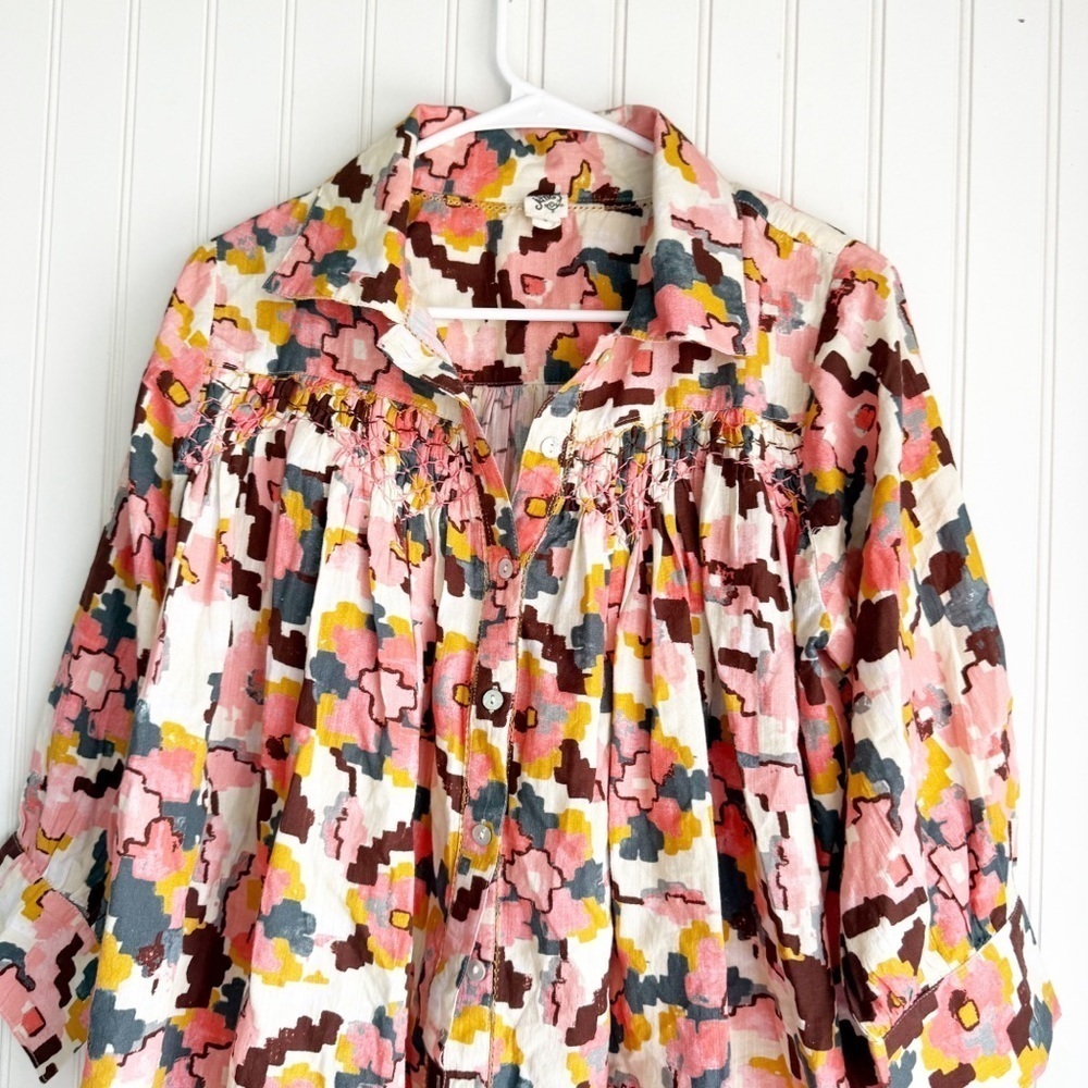 Ivy Jane Size S The Smoked Yoke Shacket in Coral - Picture 4 of 8